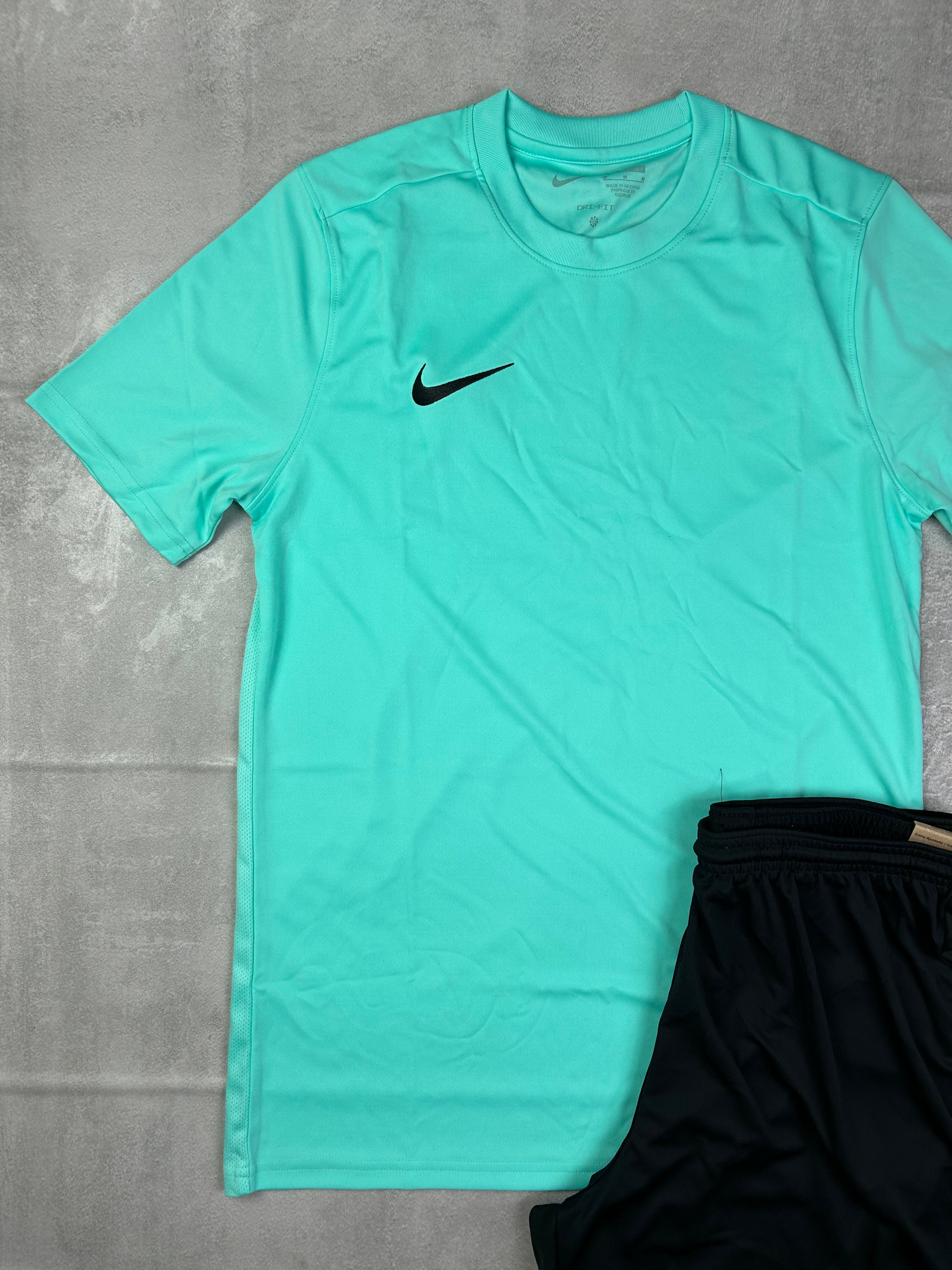 Nike dri fit set turquoise blue/black