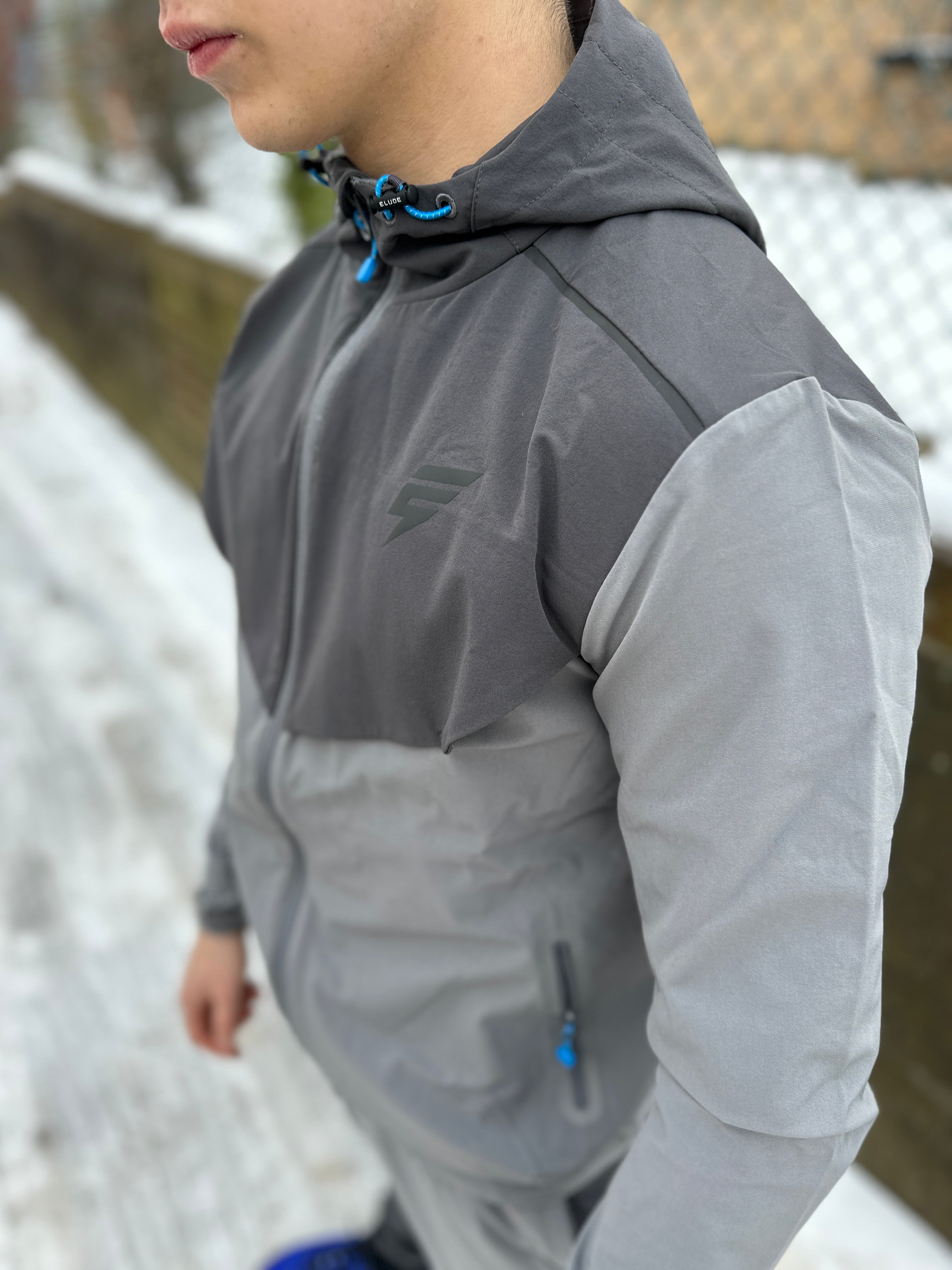 elude ghost men's tracksuit set light grey/coal/blue