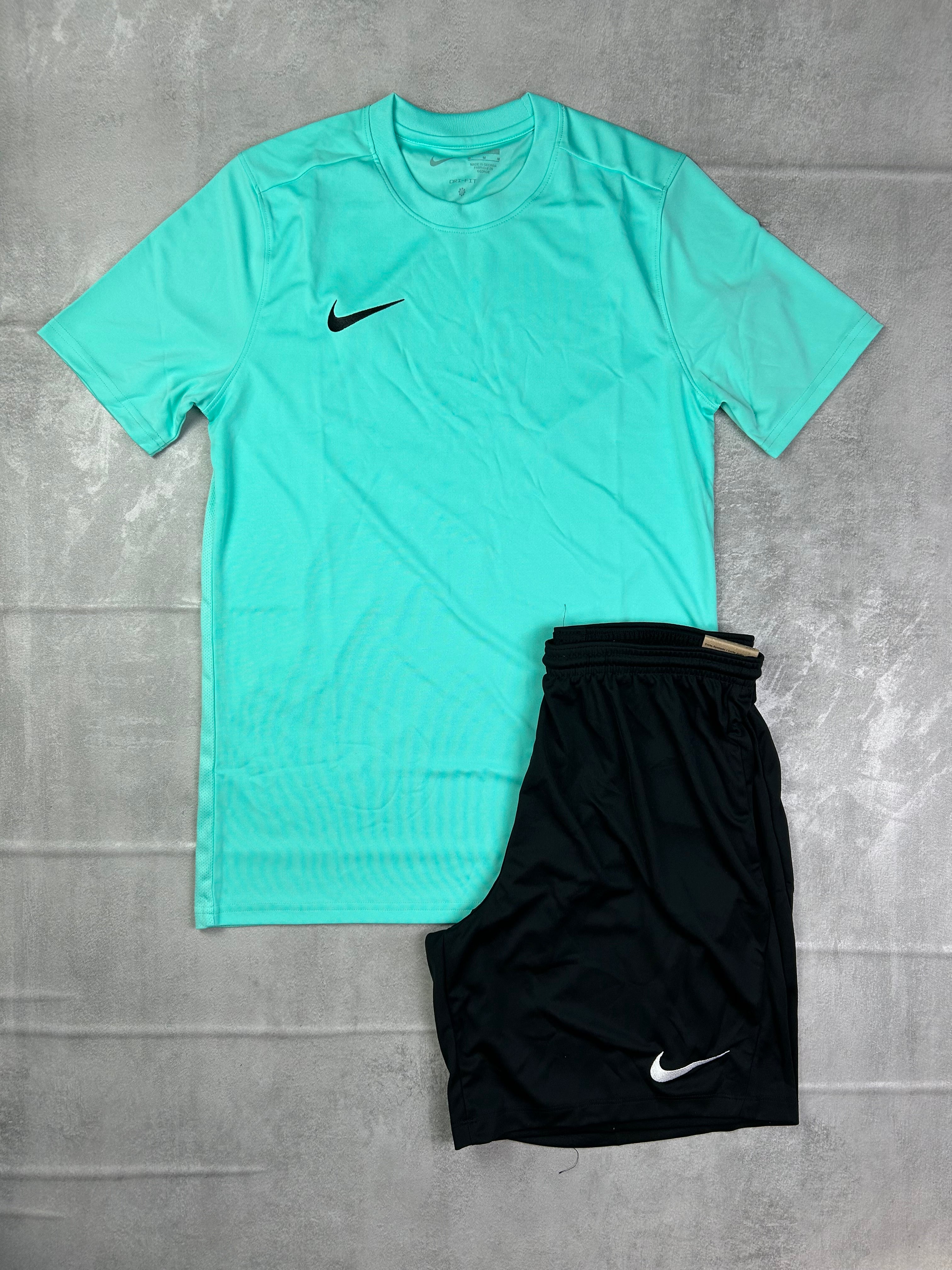 Nike dri fit set turquoise blue/black