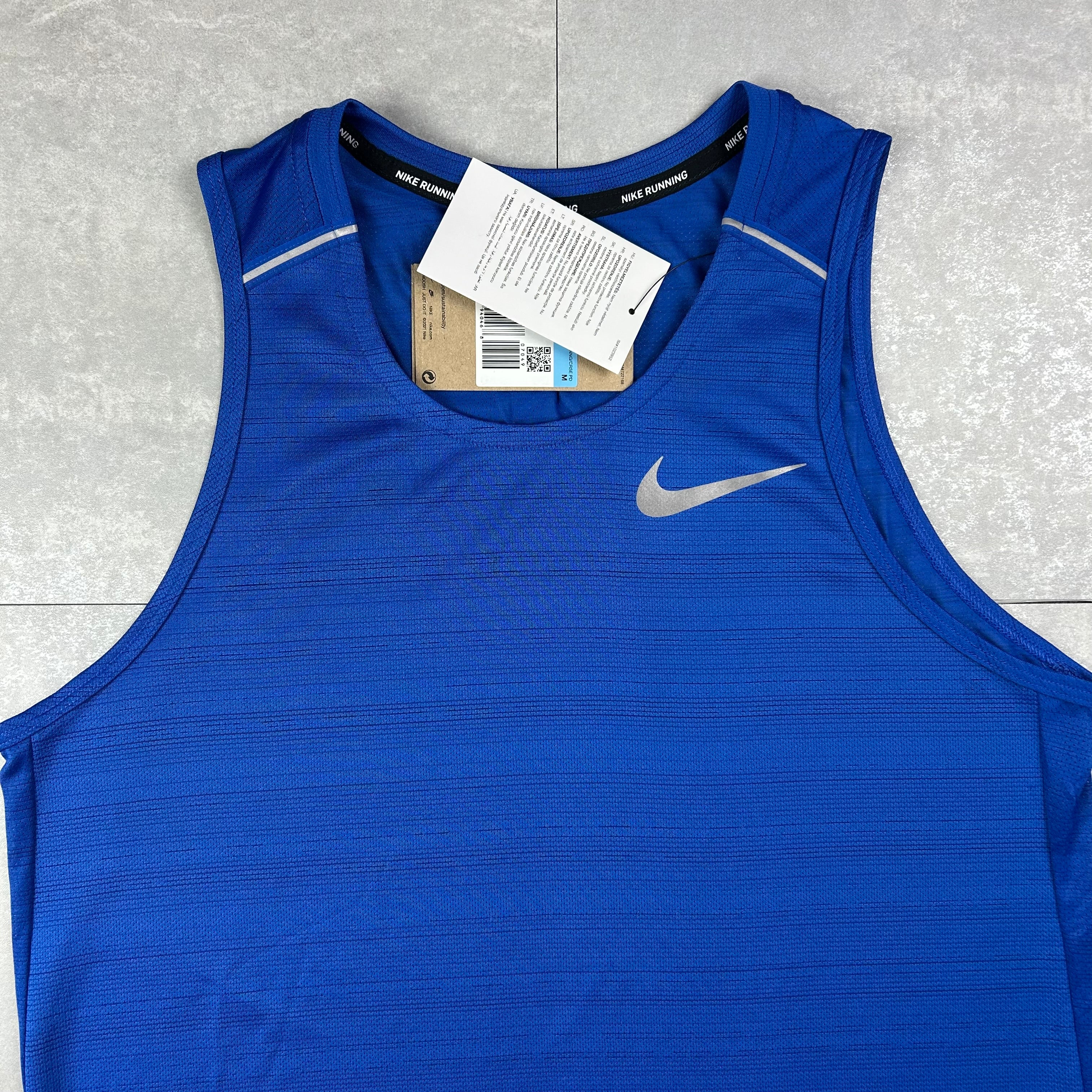 Nike men's miler 1.0 vest royal blue