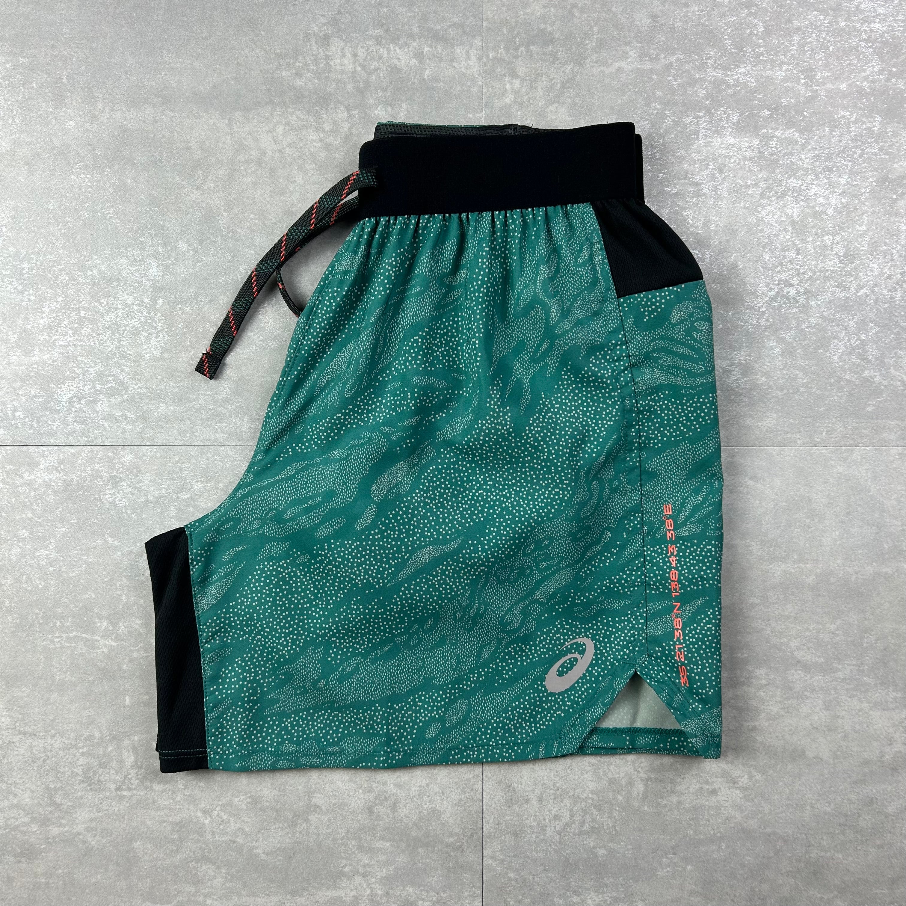 Asics fuji trail Men's 5" shorts in turqoise