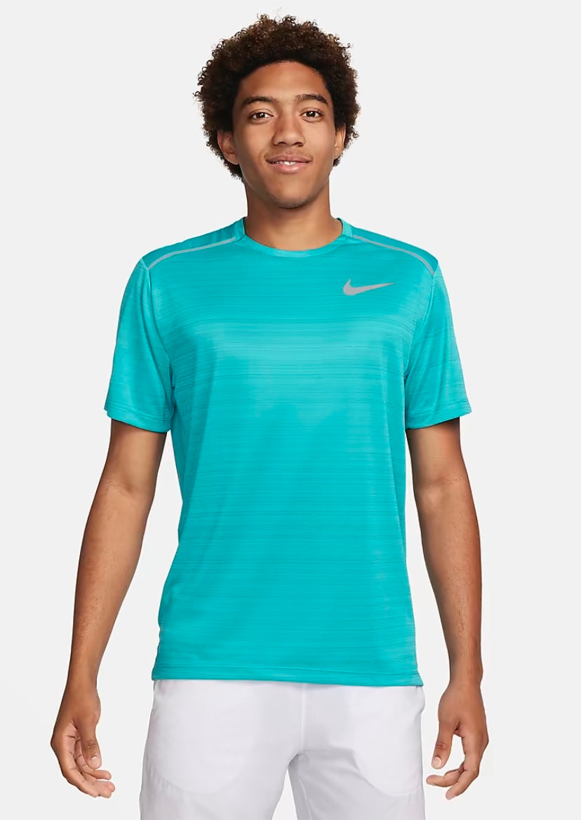 Nike miler 1.0 t shirt aqua blue/dusty cactus