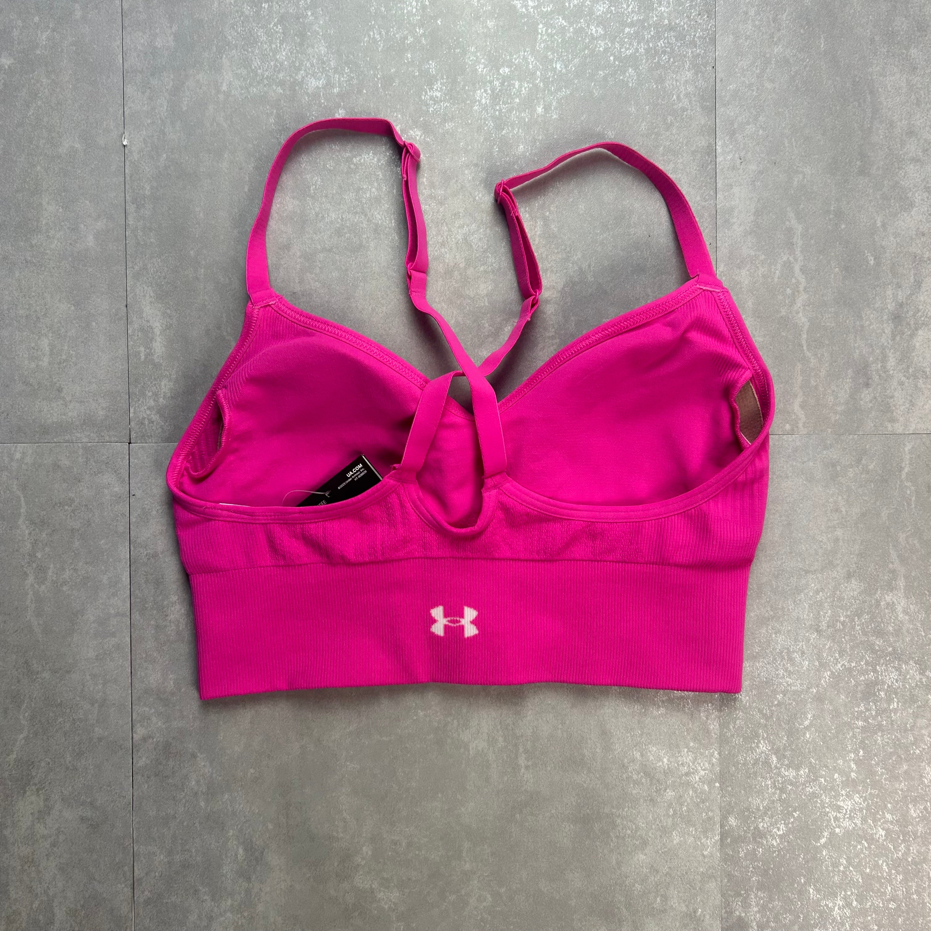 Under armour women's vanish seamless sports bra rebel pink
