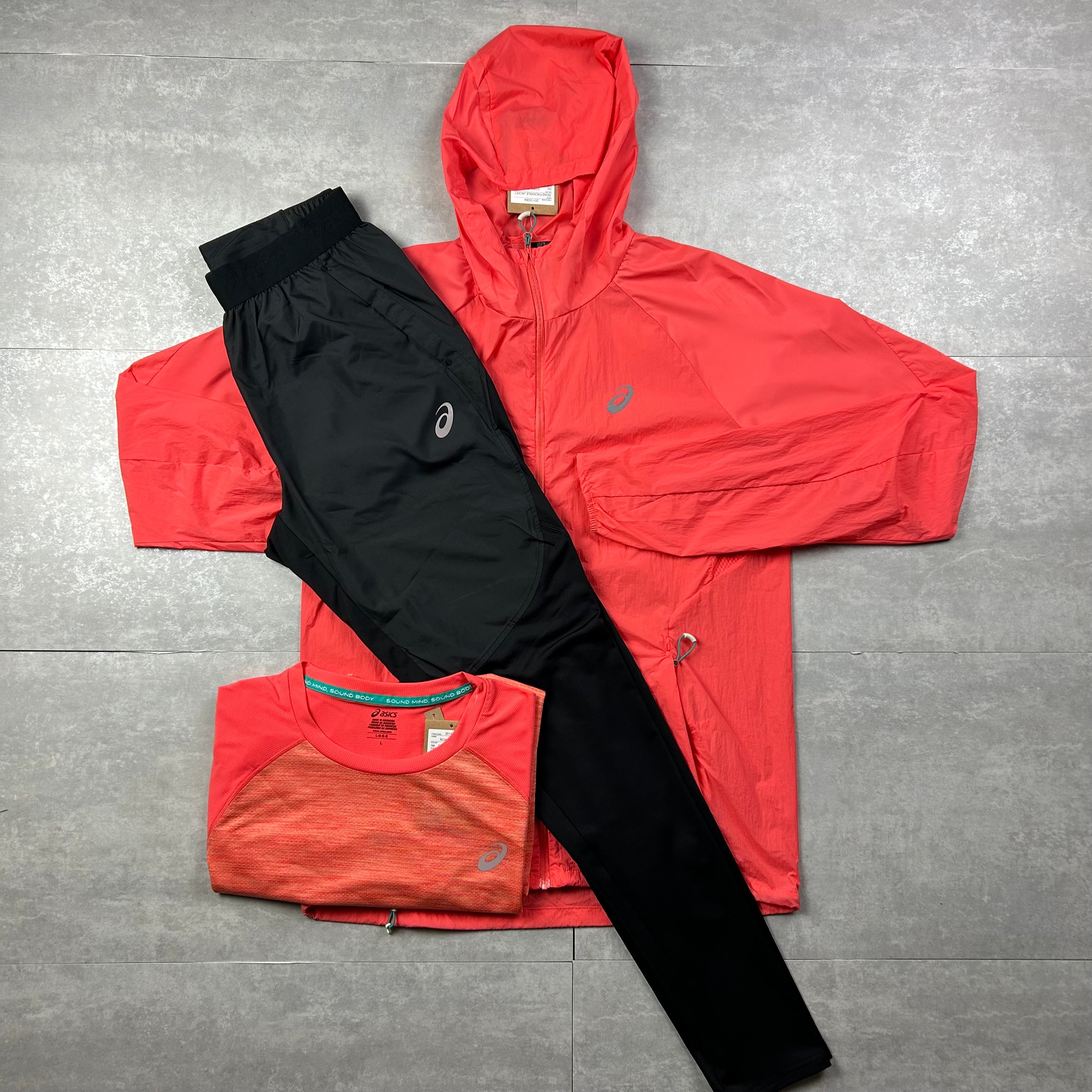 Asics road Tri-set red/black