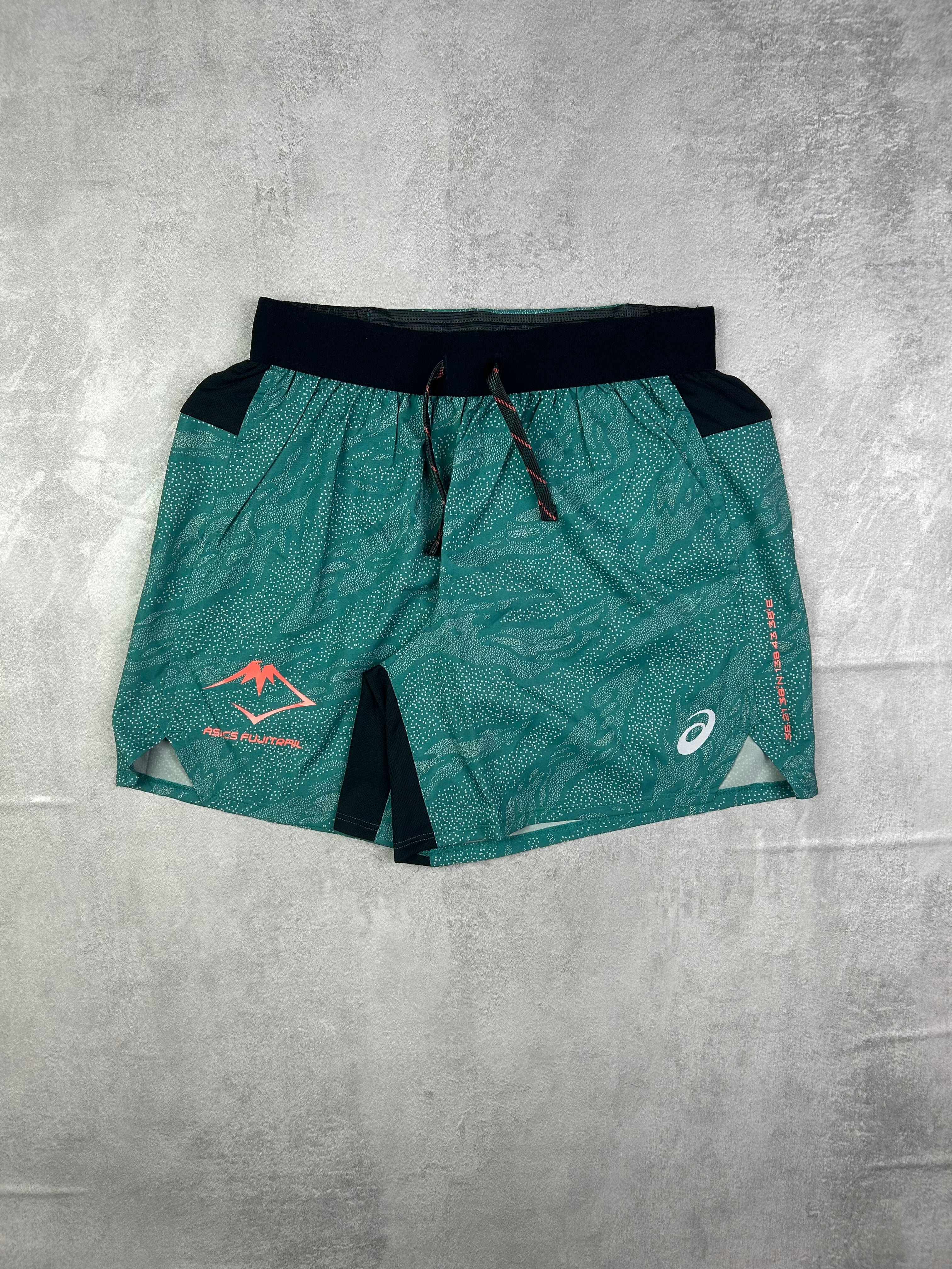 Asics fuji trail Men's 5" shorts in turqoise