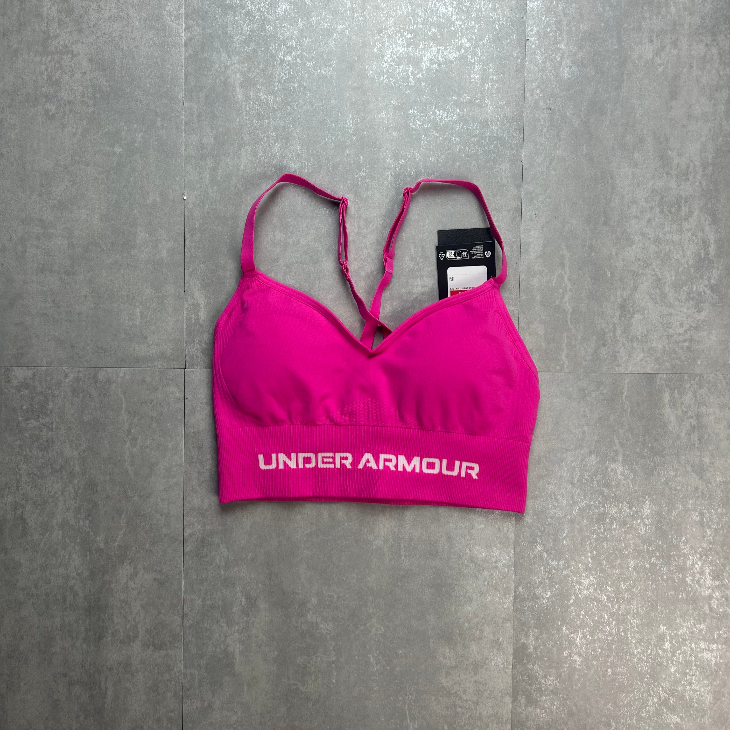 Under armour women's vanish seamless sports bra rebel pink