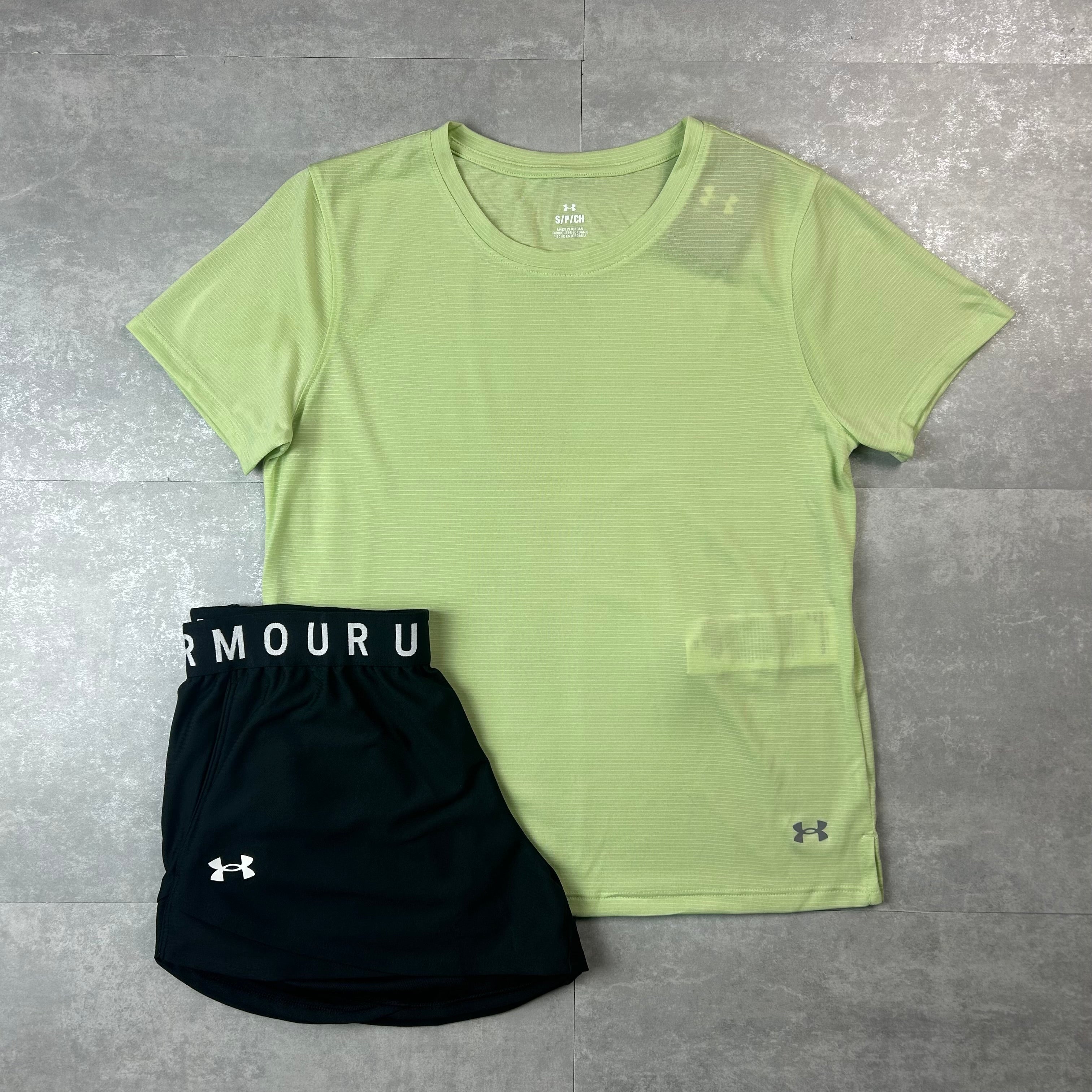 Under armour women's launch set neon/black