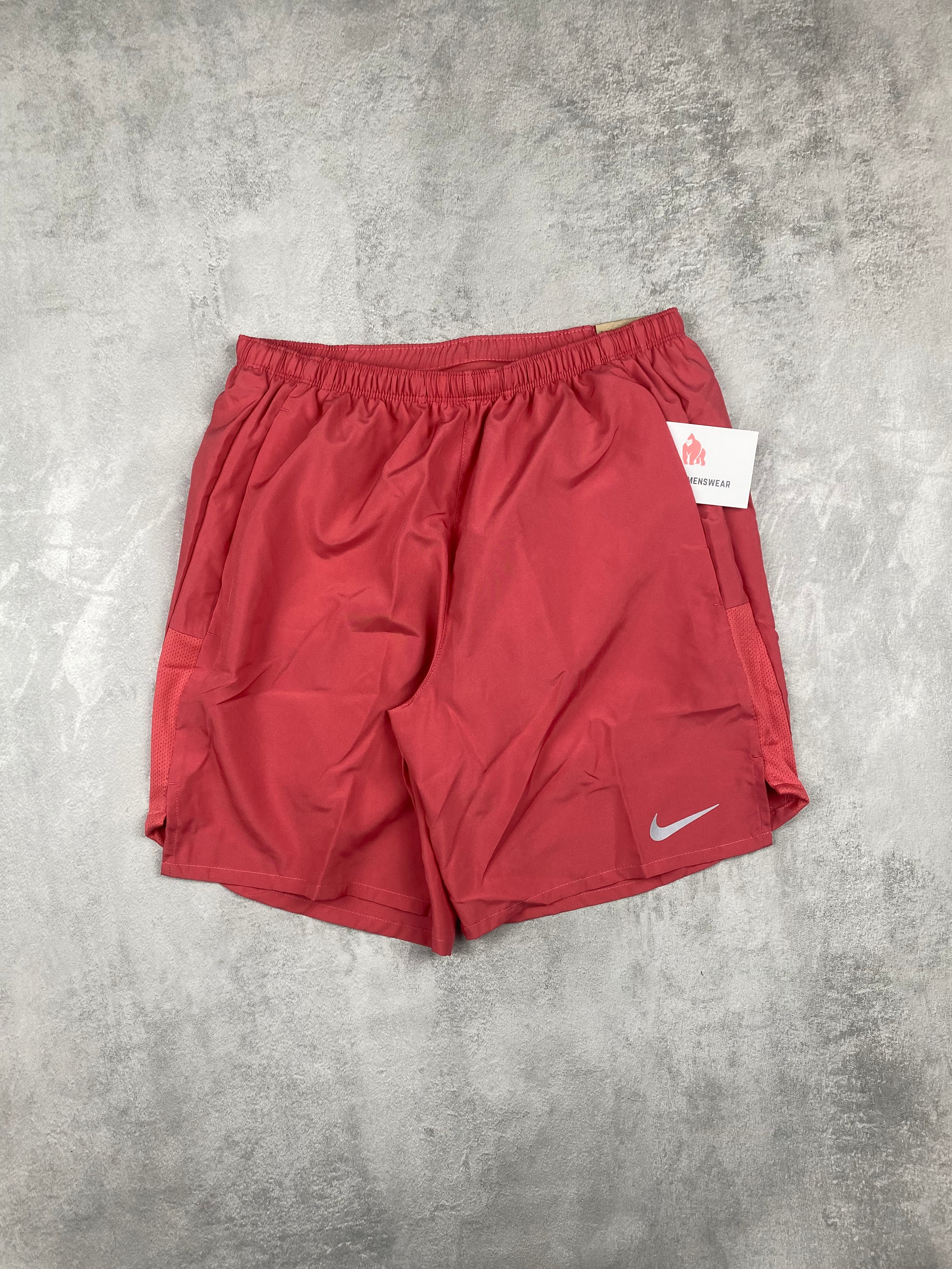 Nike Dri-FIT salmon red Challenger Men's 5" Brief-lined Shorts