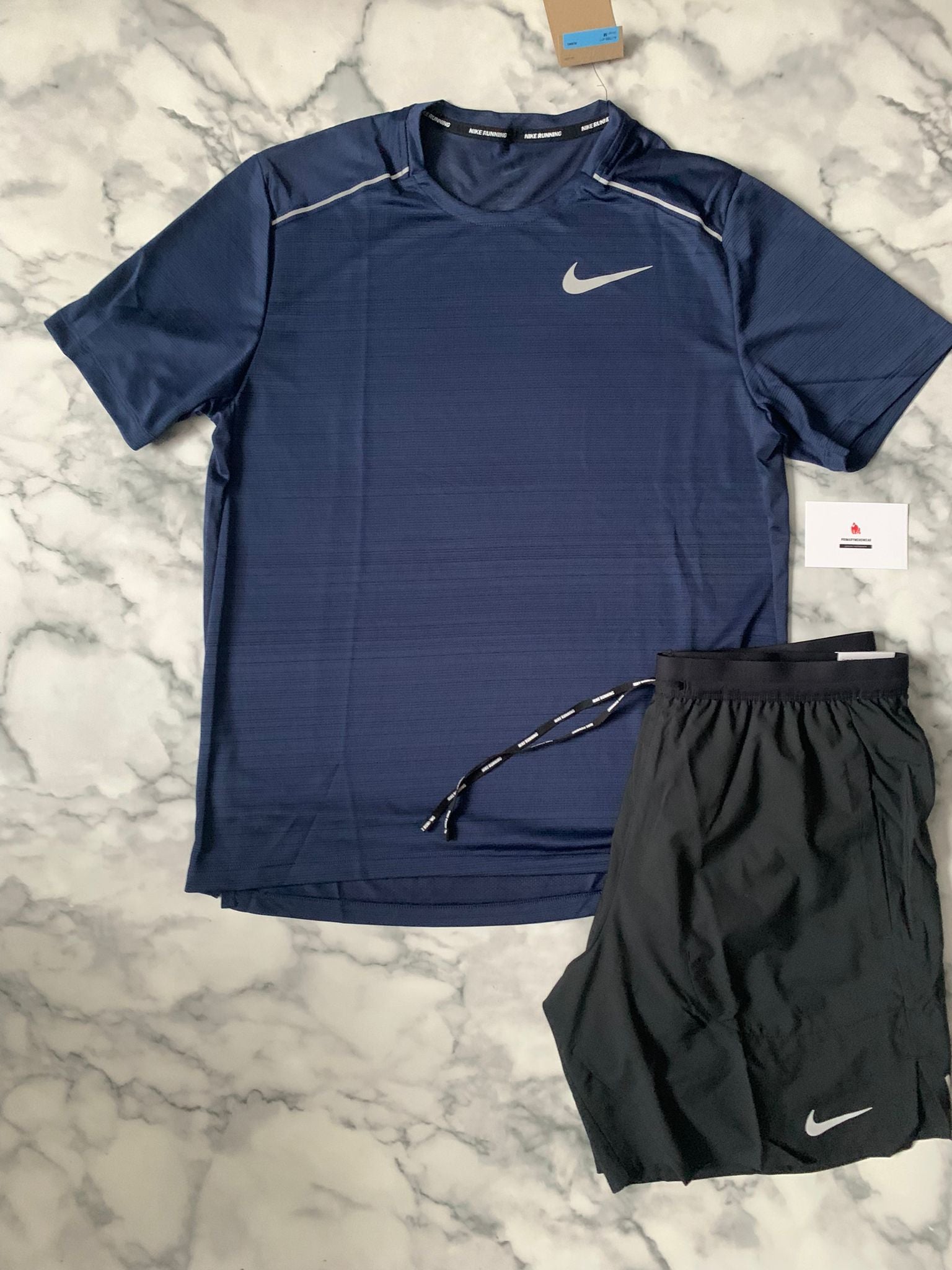 Nike miler 1.0 set midnight navy/black