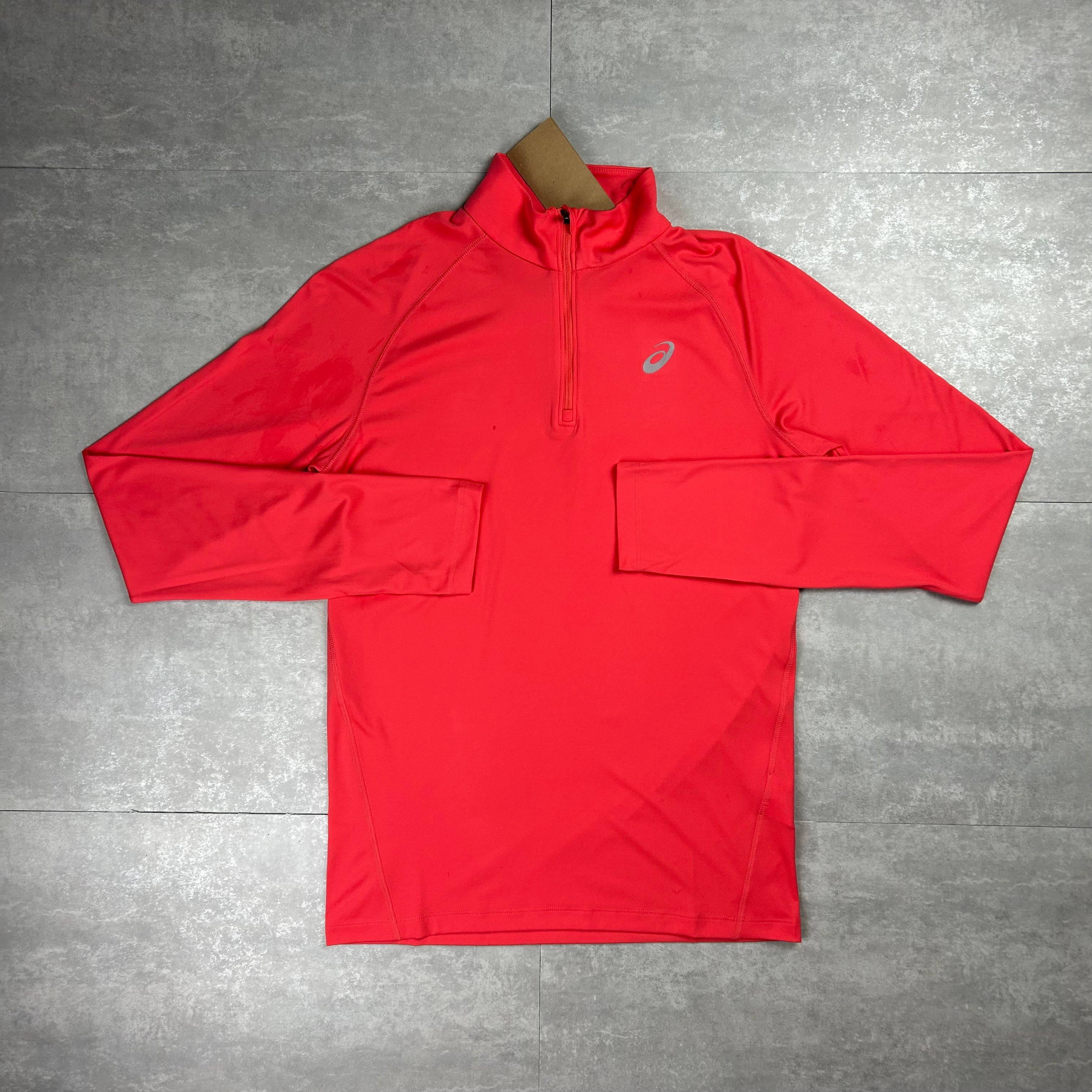 Asics sport half-zip red