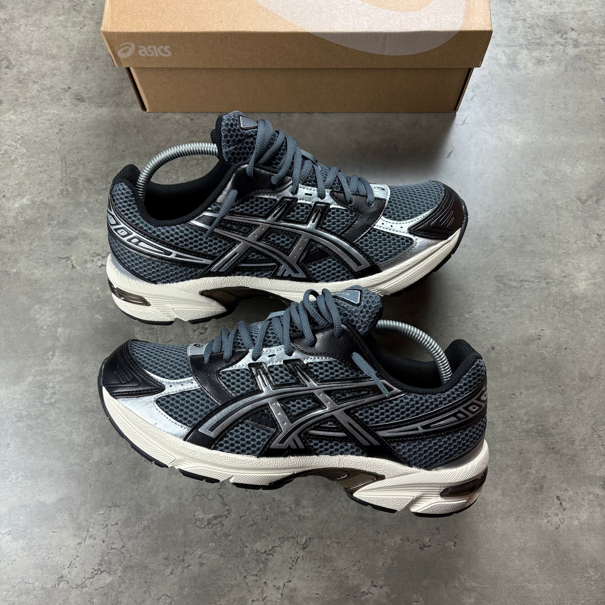 Asics gel-1130 steel grey black trainer