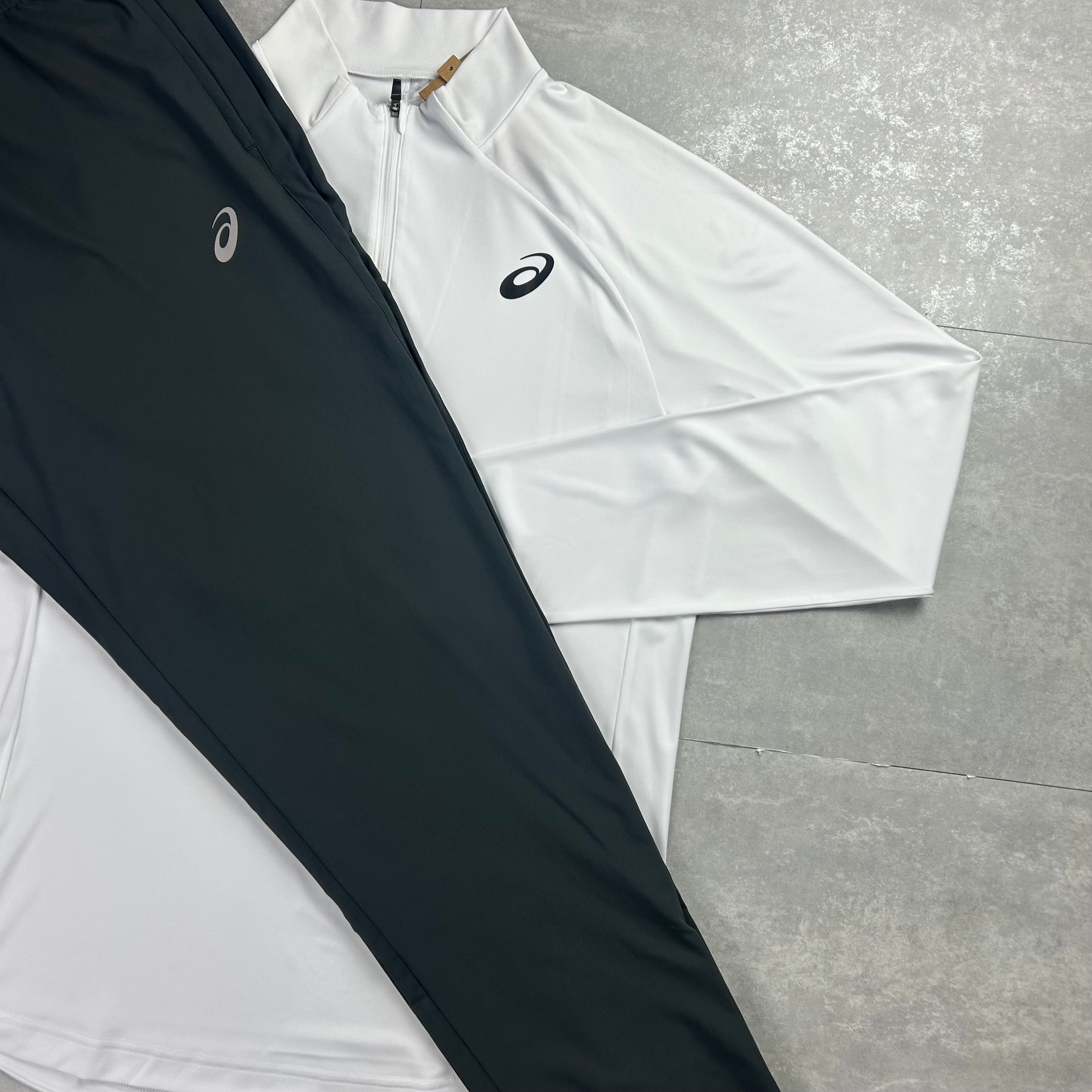 Asics sport run tracksuit set white/grey
