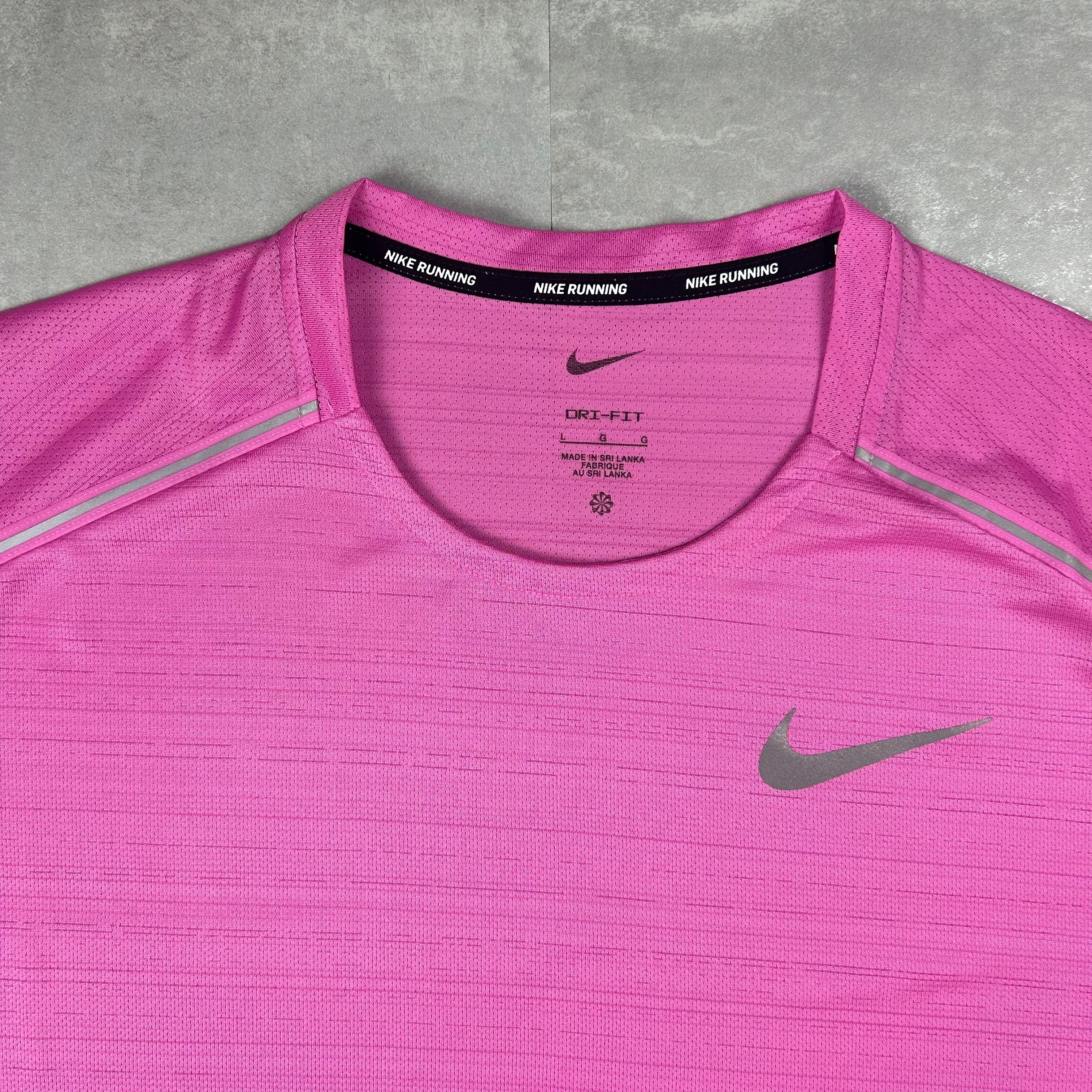 Nike miler 1.0 men's t shirt playful pink