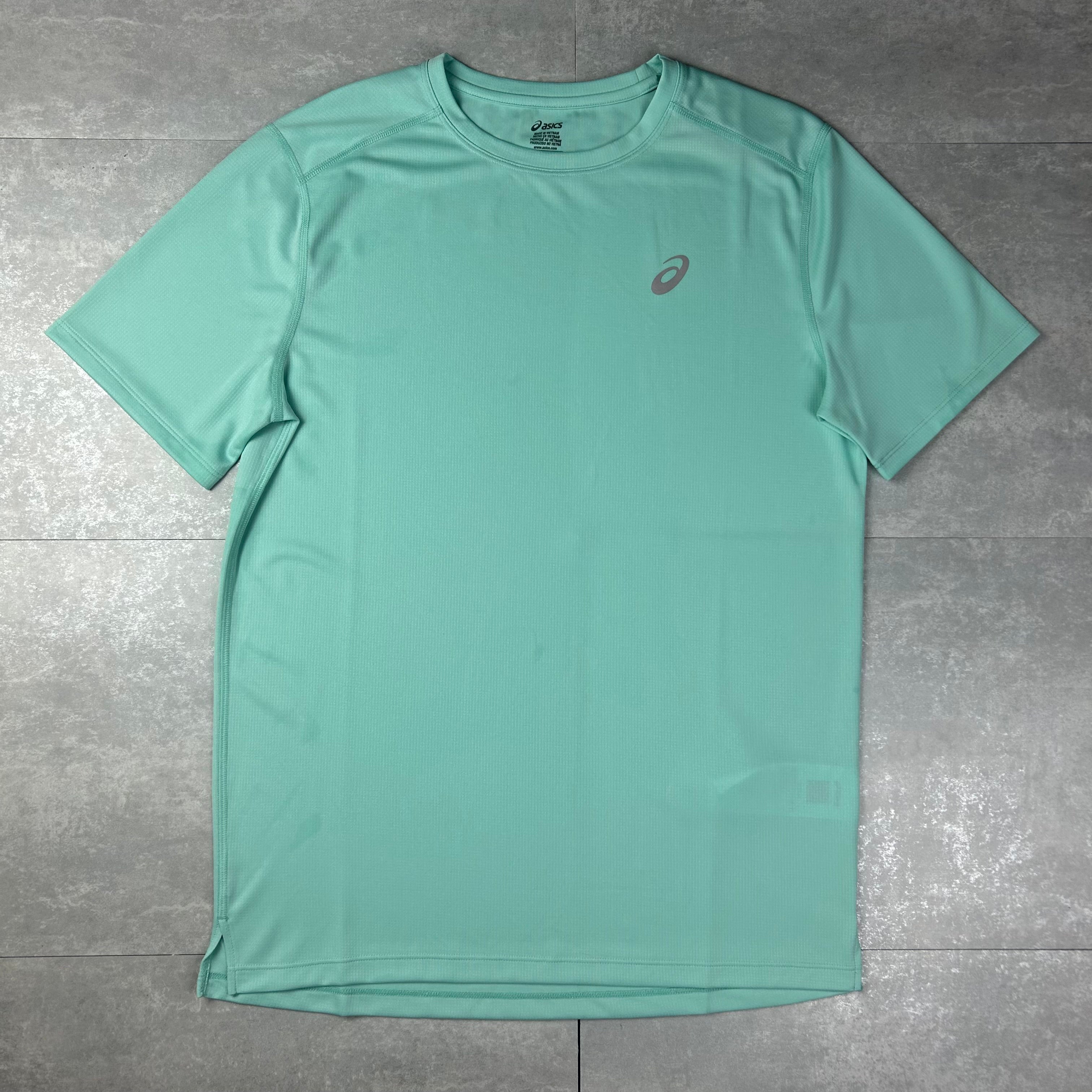 Asics silver t shirt oasis green