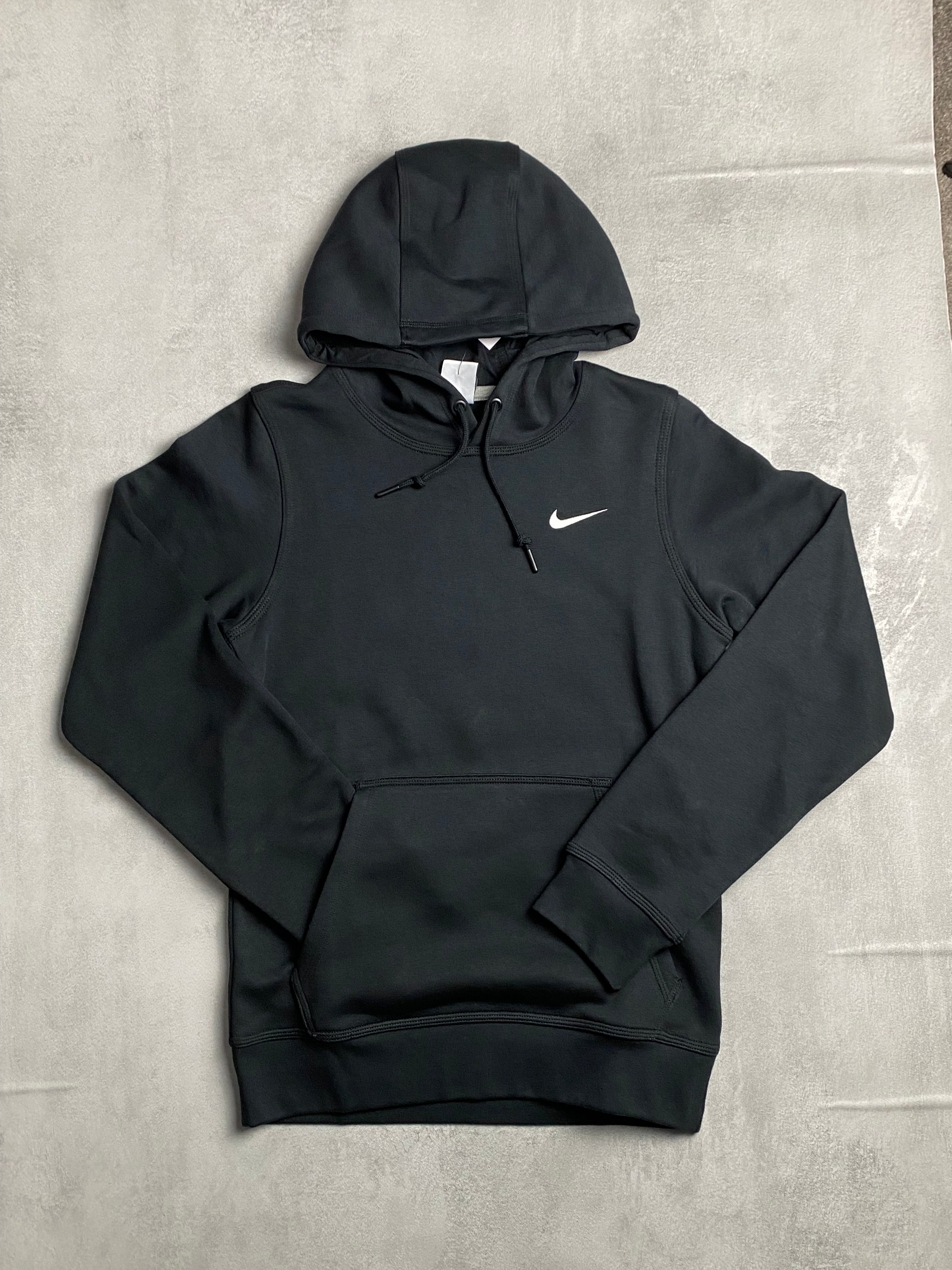 nike club fleece tracksuit set black