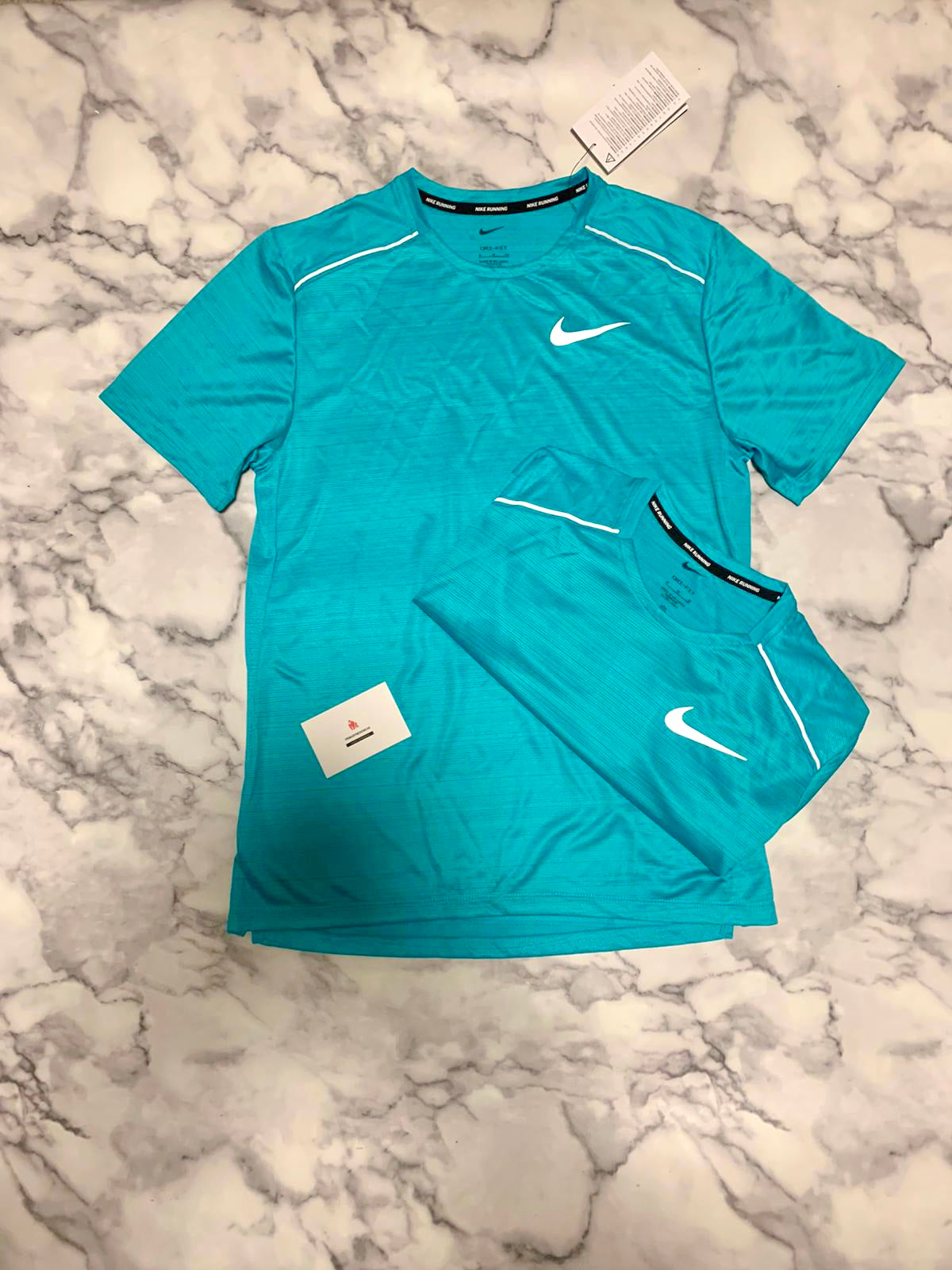 Nike miler 1.0 t shirt aqua blue/dusty cactus