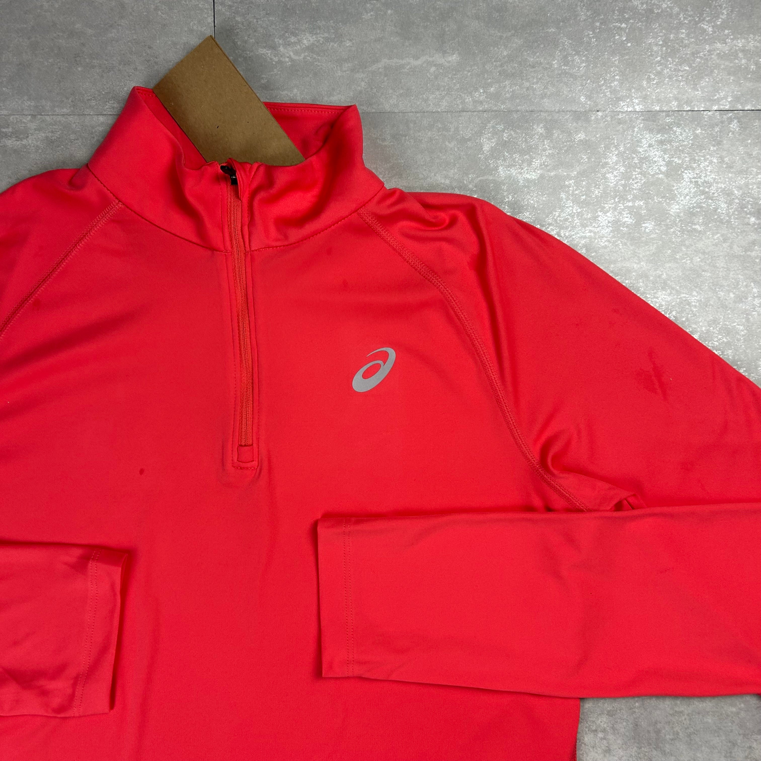 Asics sport half-zip red