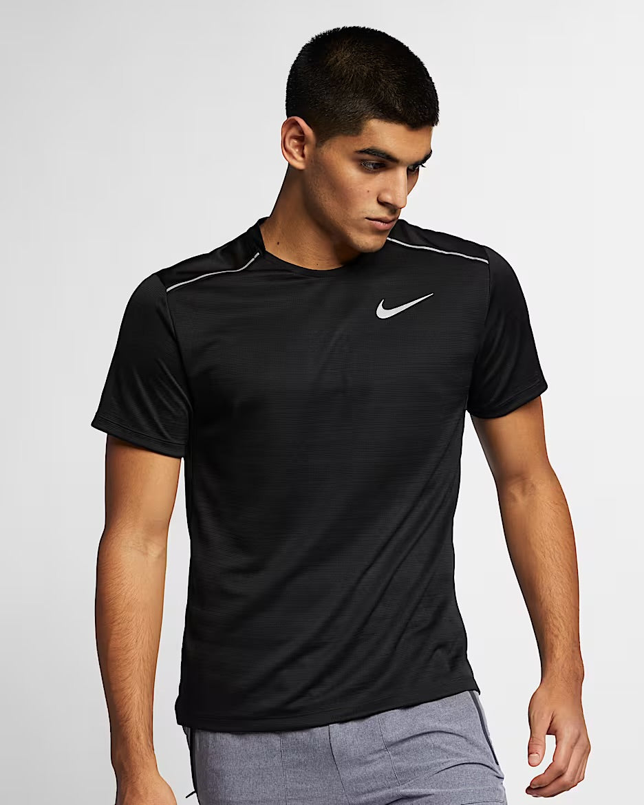 nike miler black t shirt