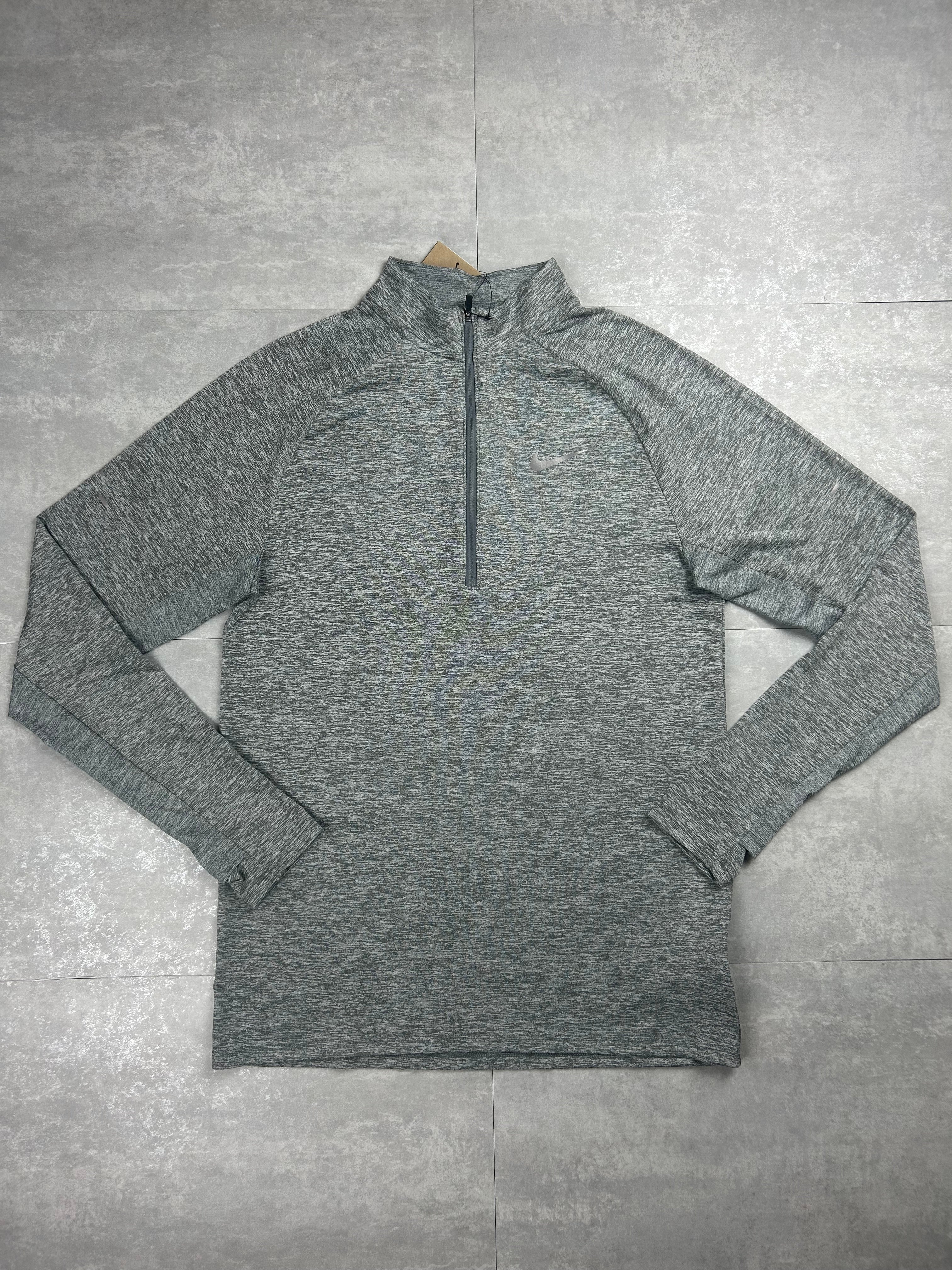 Nike men's stride Dri-fit half zip grey