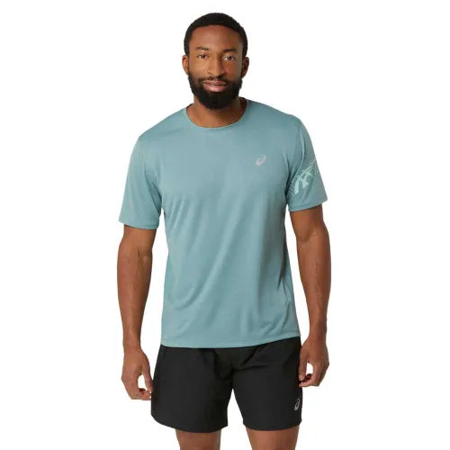 Asics Men's icon t shirt in turquoise/celadon