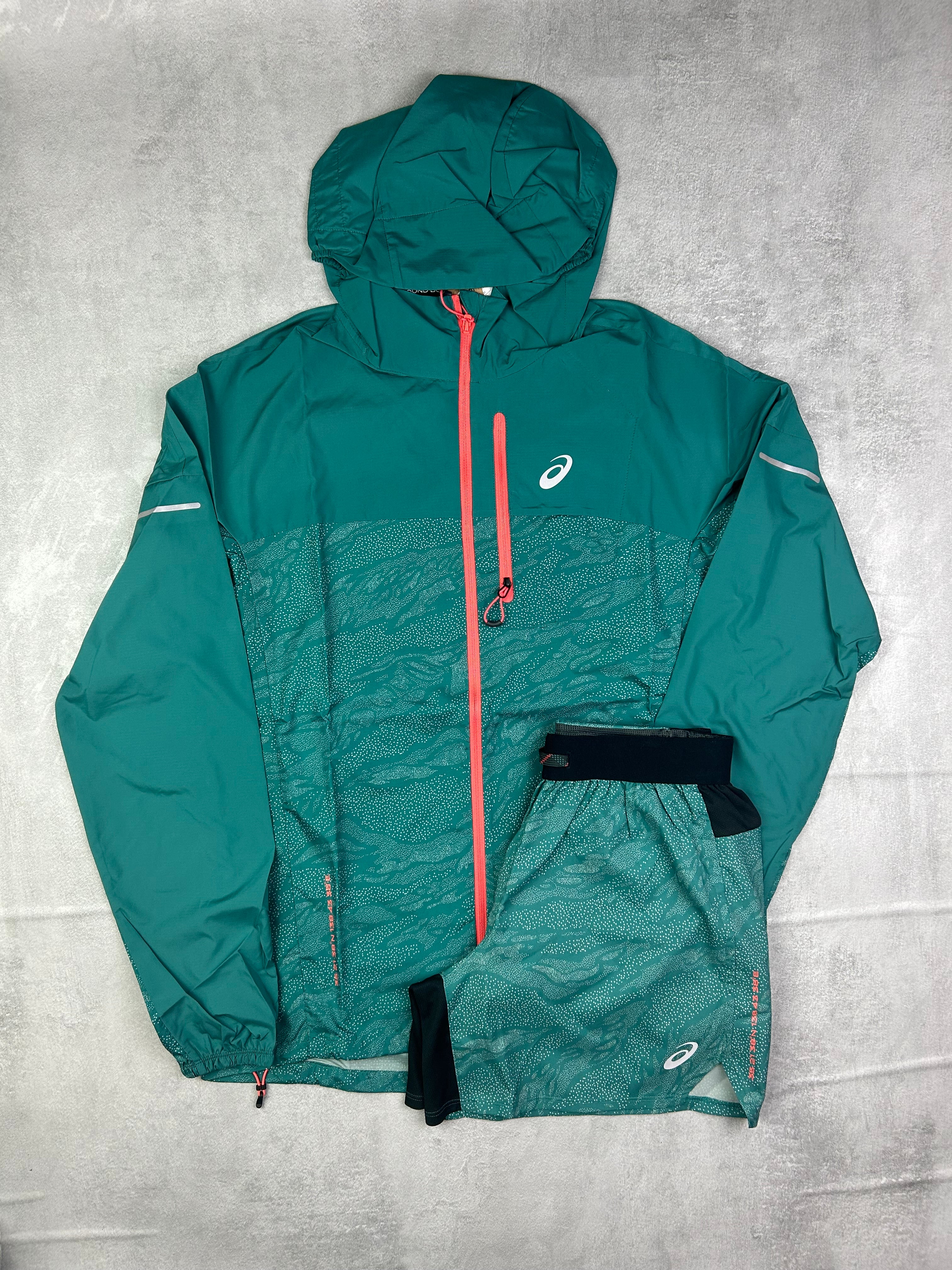 Asics fuji trail wind-runner jacket set