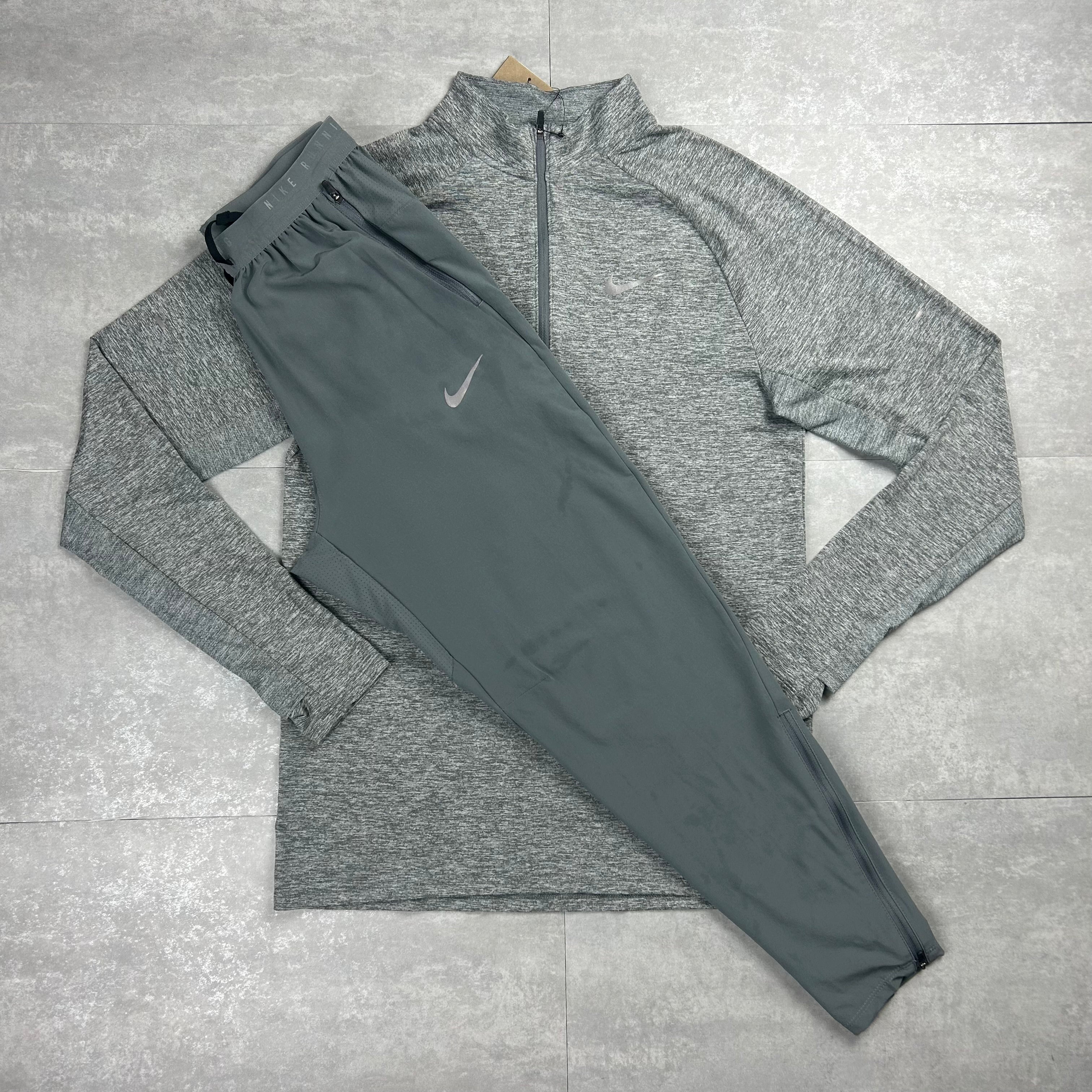 Nike stride grey half zip tracksuit set