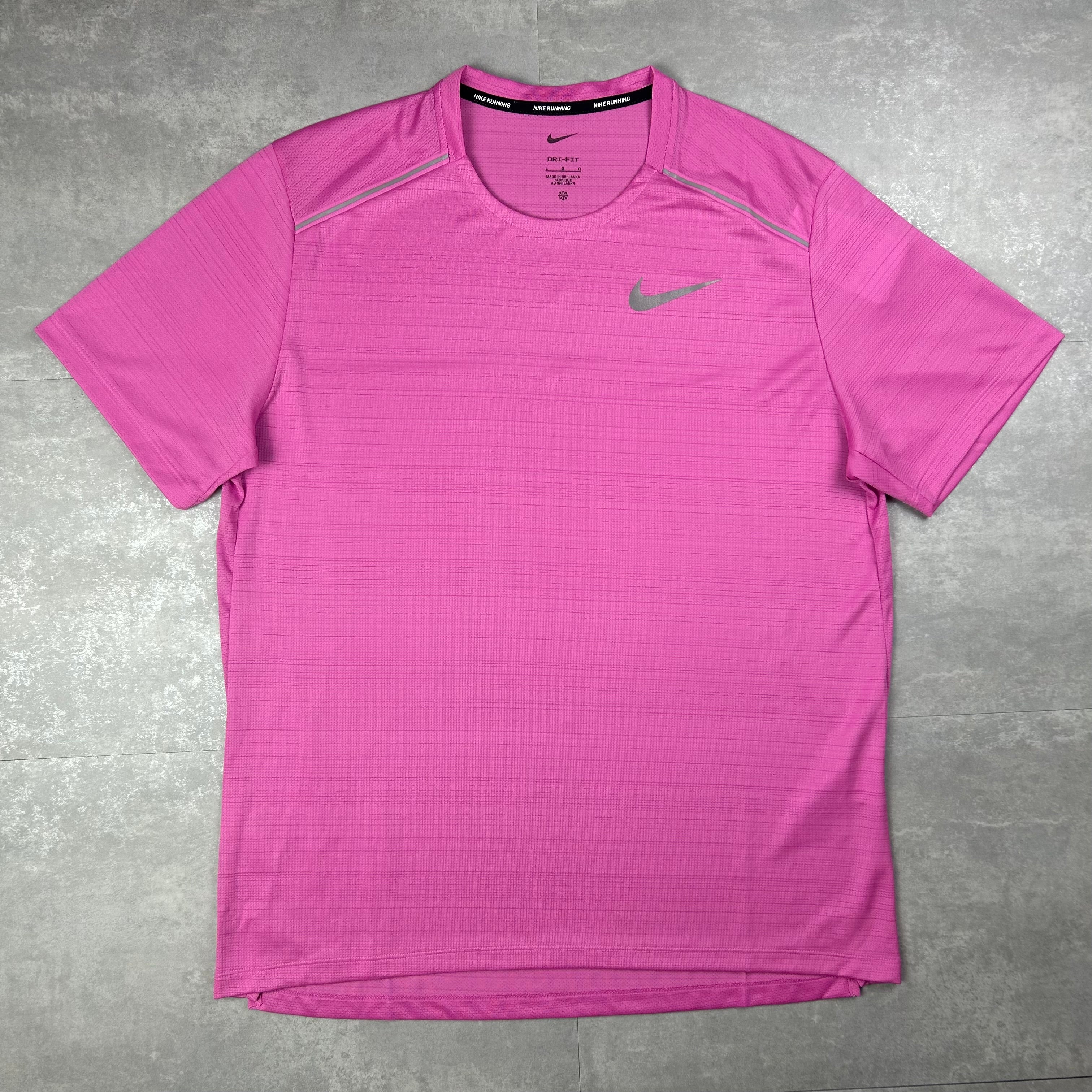 Nike miler 1.0 men's t shirt playful pink