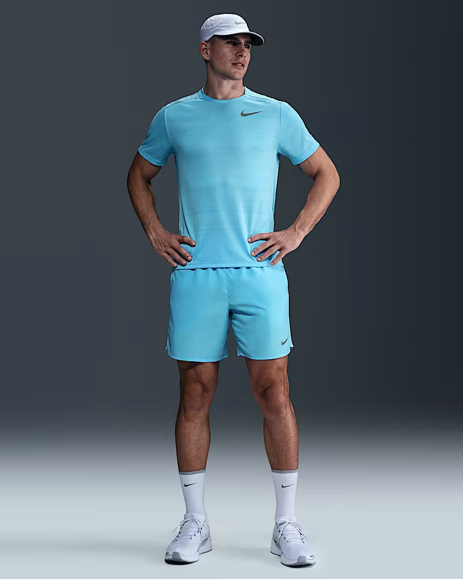 Nike miler 1.0 men's t shirt aqua blue
