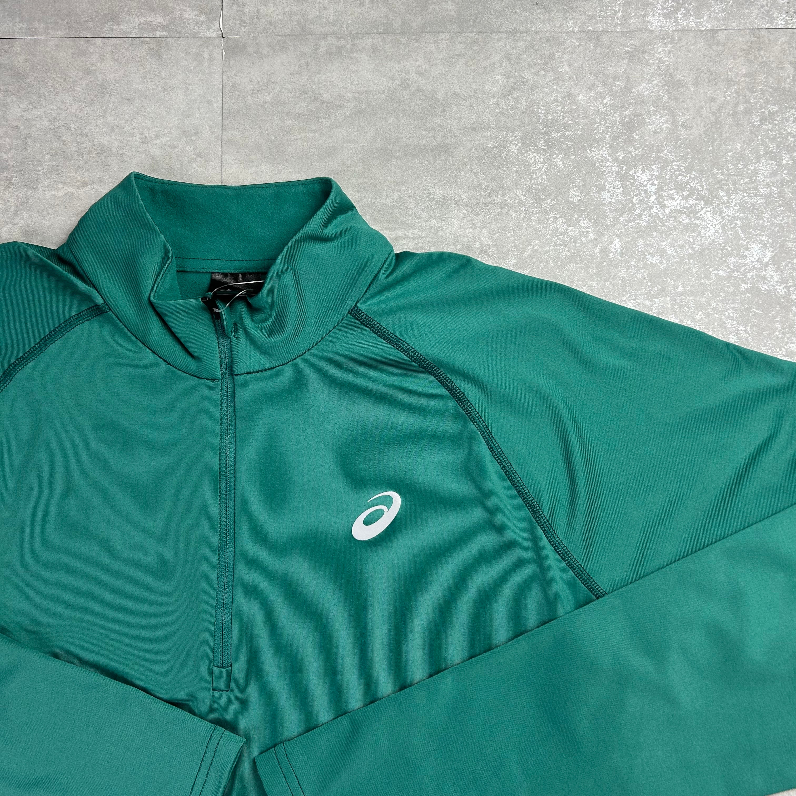 Asics sport half-zip turquoise