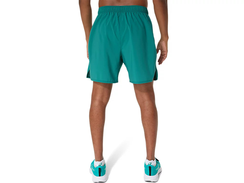 Asics Men's icon 7" shorts turquoise/Rainey lake