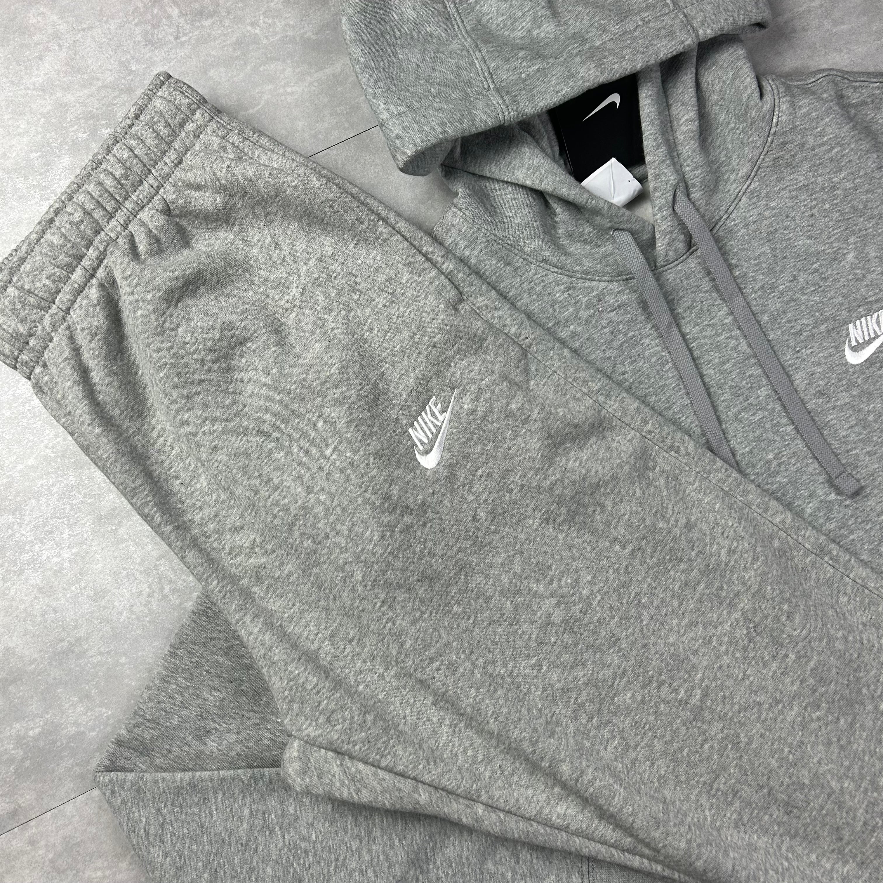Nike club fleece tracksuit set grey