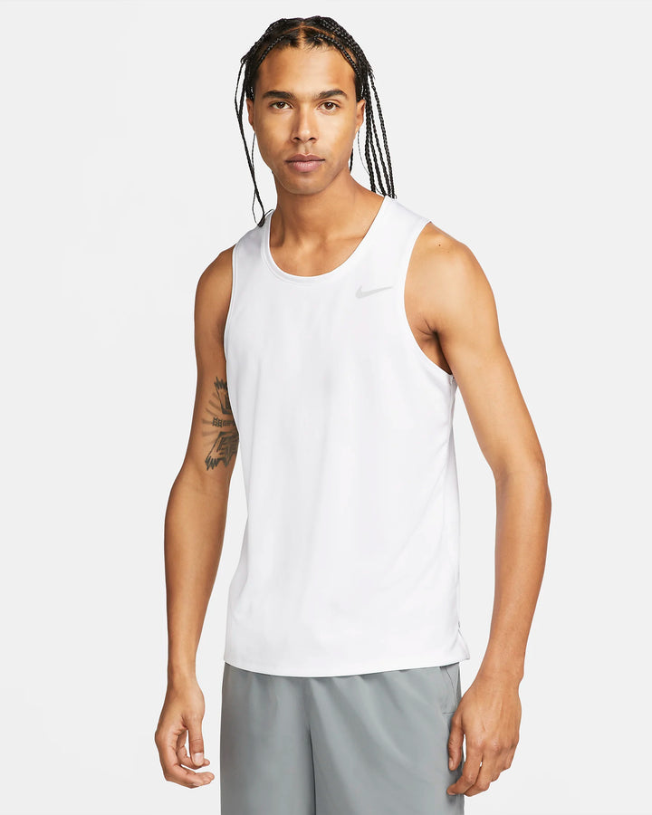 nike Dri-FIT miler vest tank top white