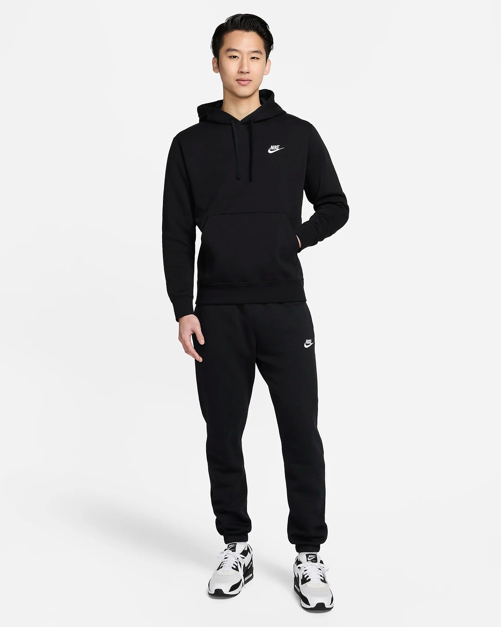 Nike club fleece tracksuit set black