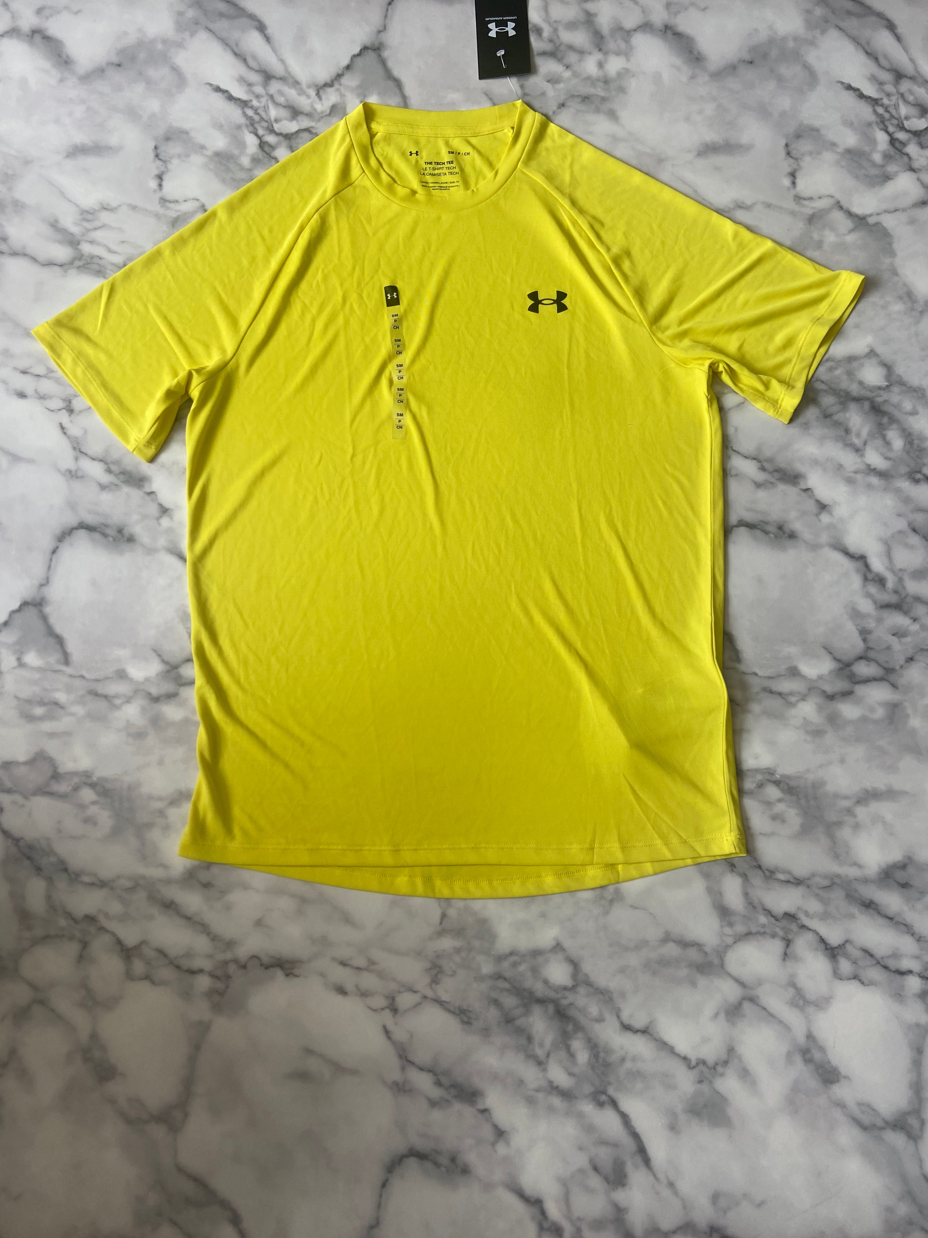 Under armour tech t shirt yellow