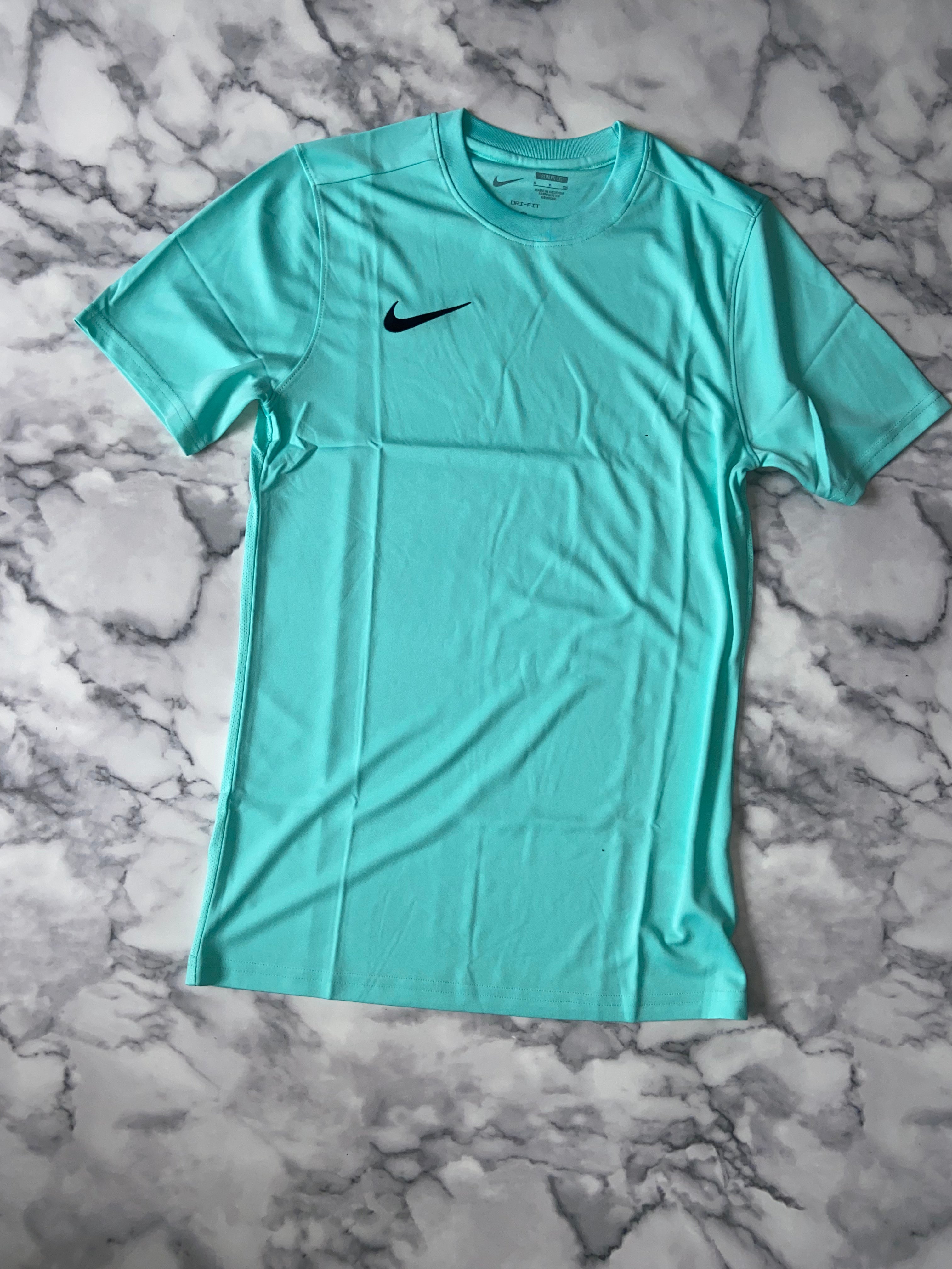 Nike dri fit t shirt turquoise blue