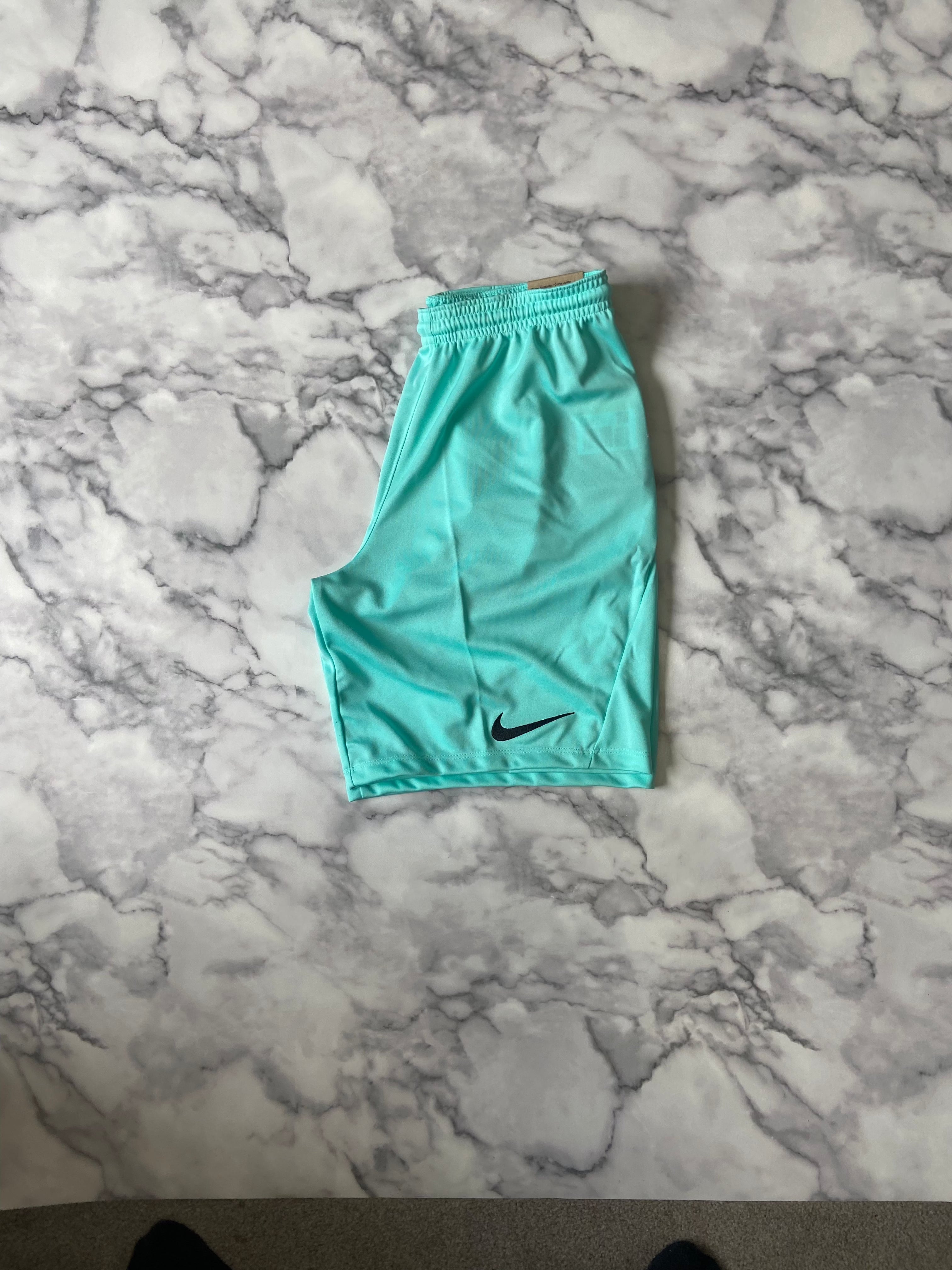 Nike dri fit shorts turquoise blue