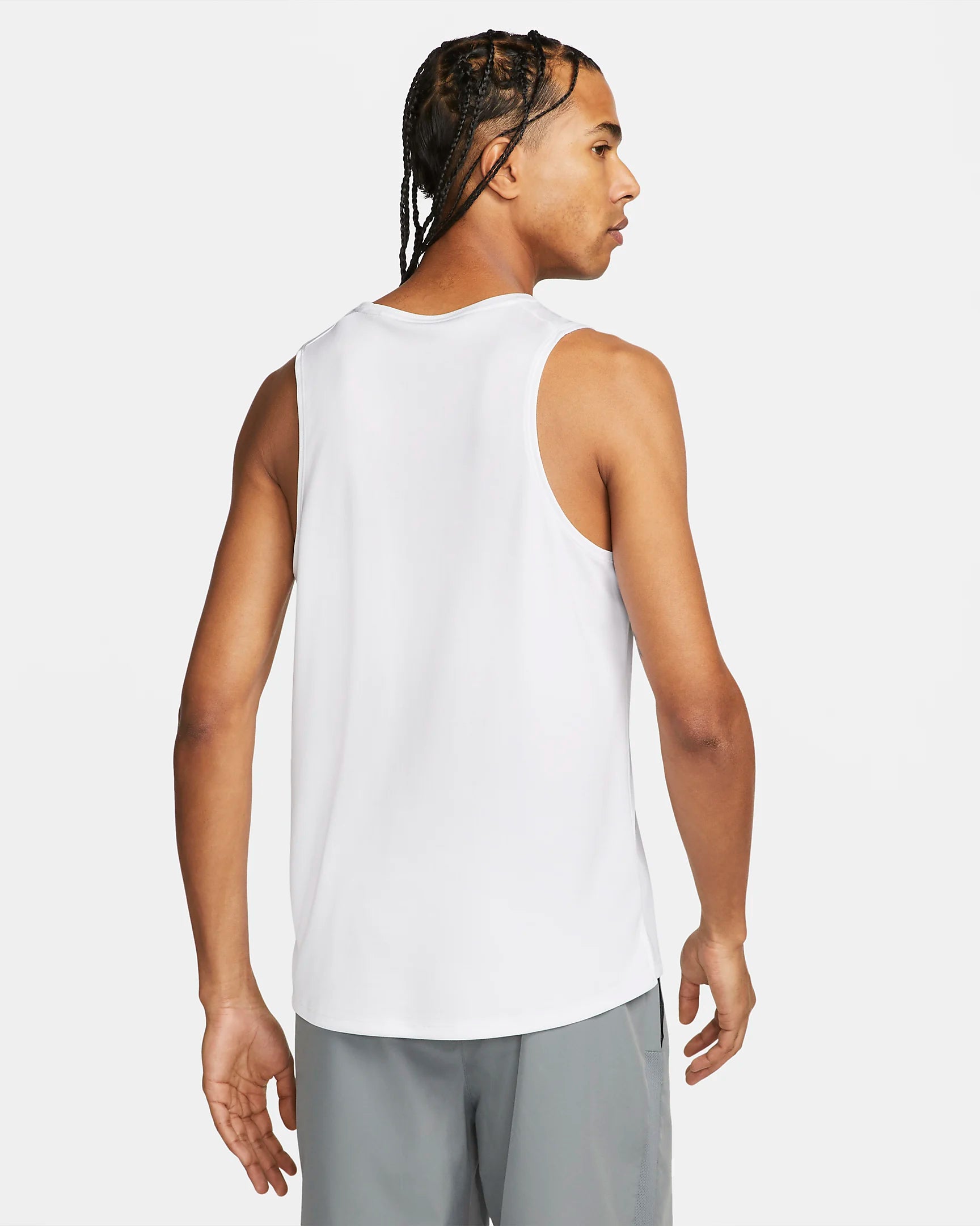 nike Dri-FIT miler vest tank top white