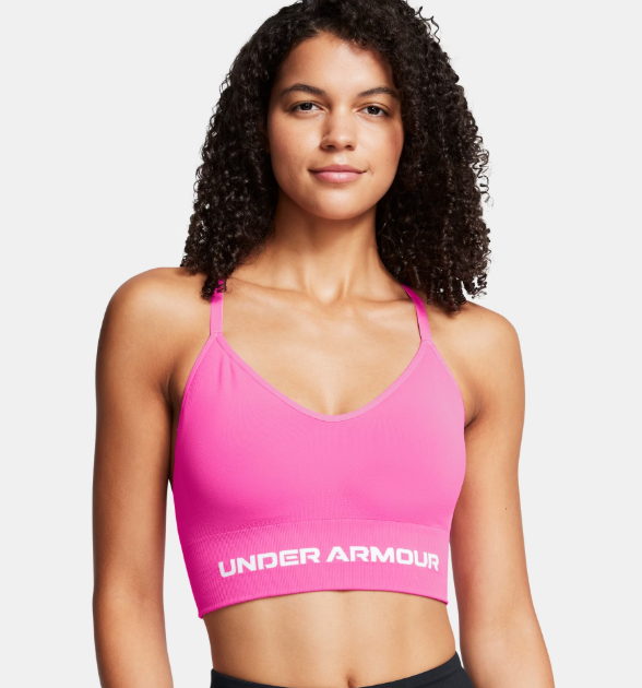 Under armour women's vanish seamless sports bra rebel pink